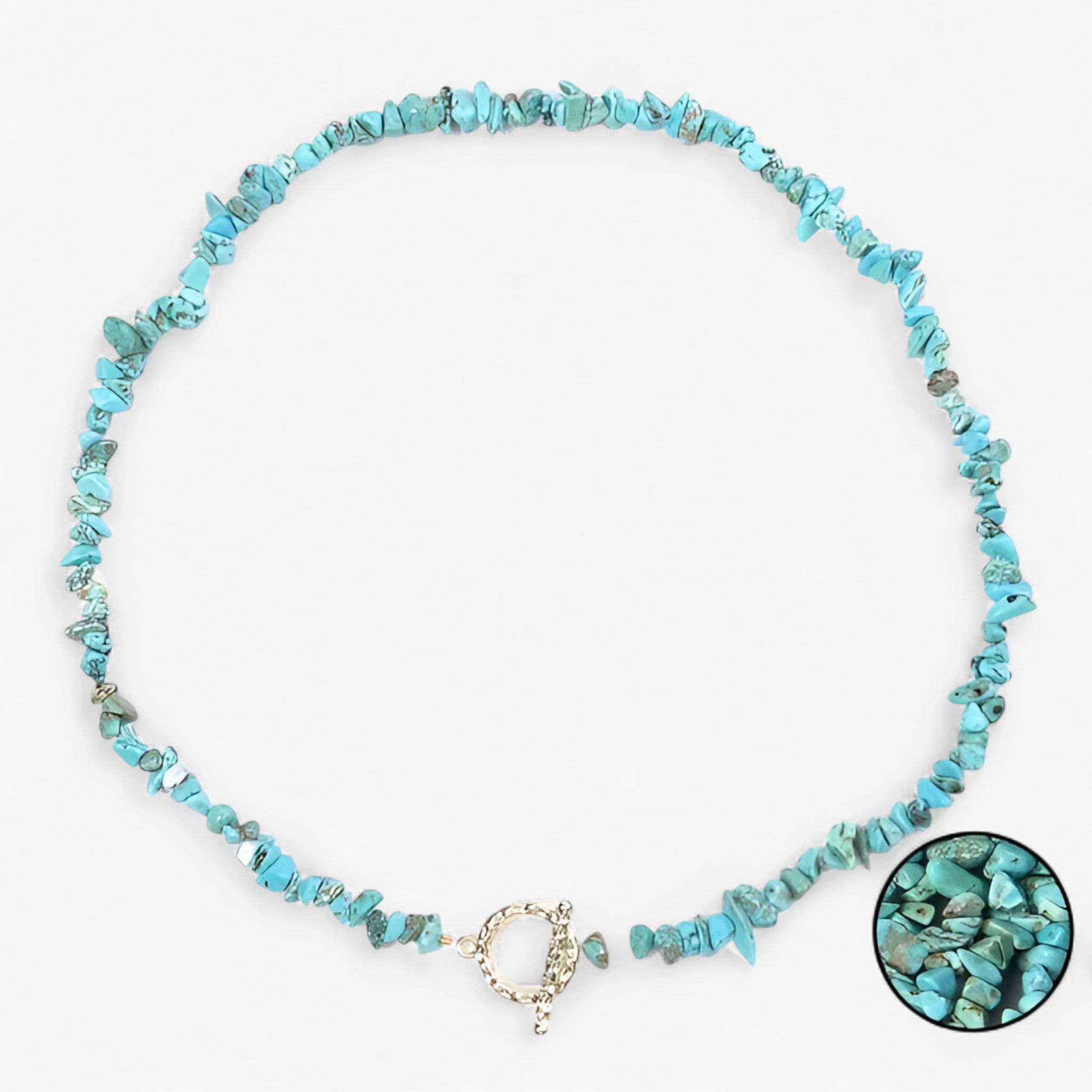 Collana di pietre semipreziose bohemien con pietra naturale e grani di pietra Lana Donna - Turchese - bohemien collana collana pietre donna grani jewelry lana naturale NECKLACES Necklaces for Women - Concept Palermo