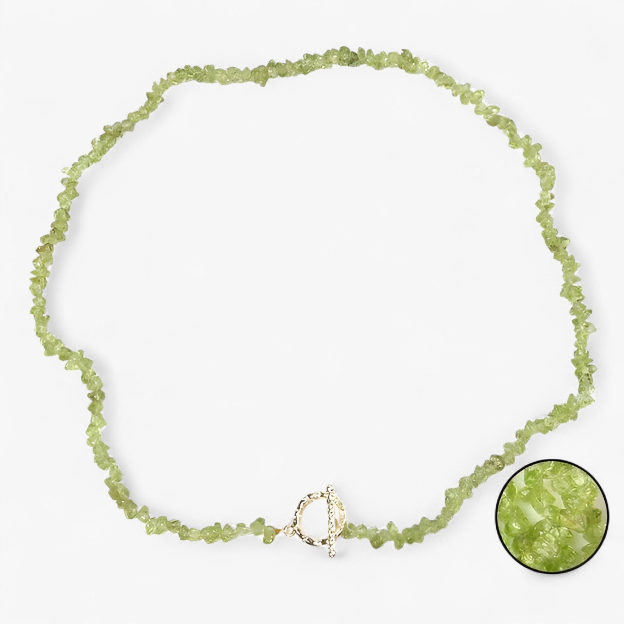 Collana di pietre semipreziose bohemien con pietra naturale e grani di pietra Lana Donna - Peridoto - bohemien collana collana pietre donna grani jewelry lana naturale NECKLACES Necklaces for Women - Concept Palermo