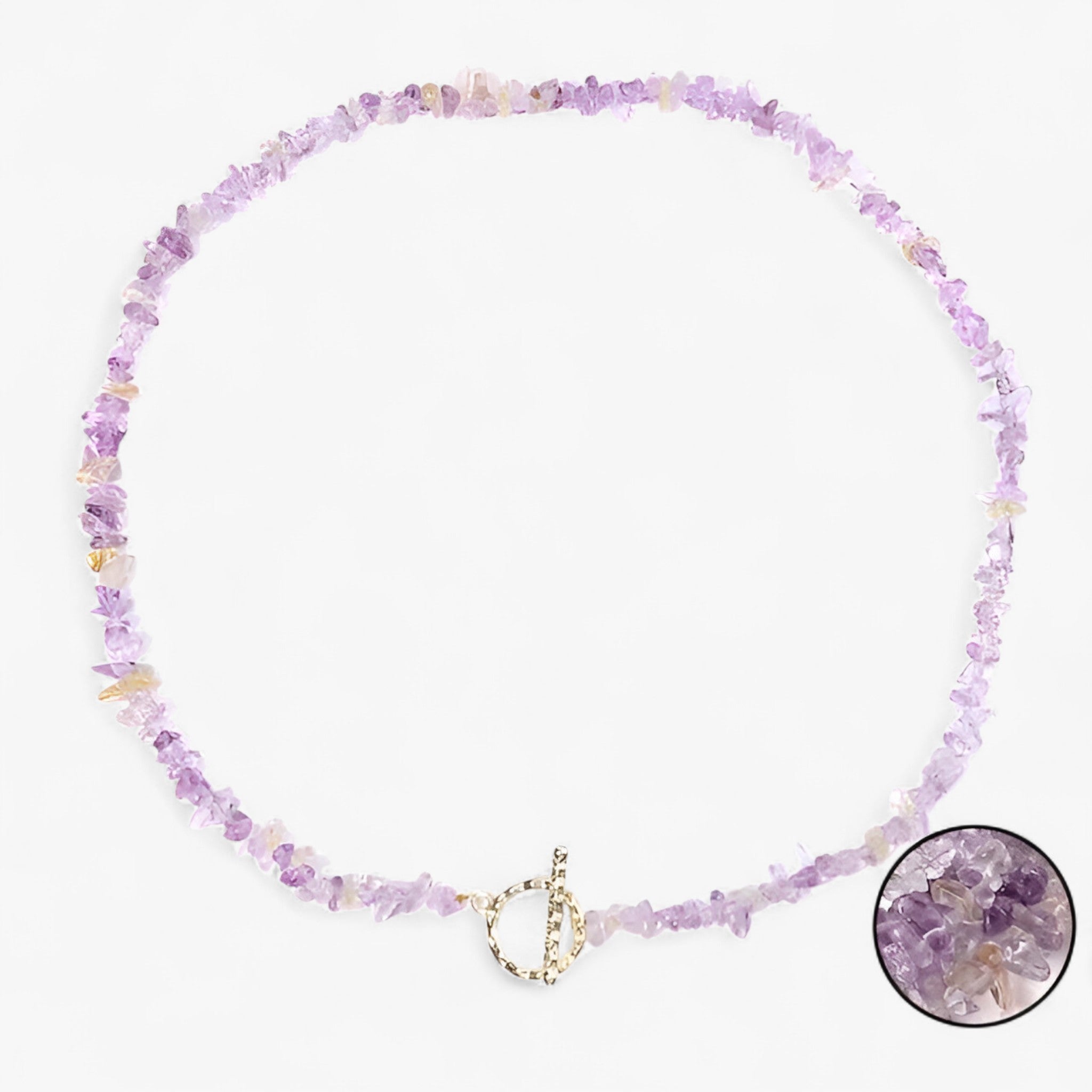 Collana di pietre semipreziose bohemien con pietra naturale e grani di pietra Lana Donna - Ametrino - bohemien collana collana pietre donna grani jewelry lana naturale NECKLACES Necklaces for Women - Concept Palermo