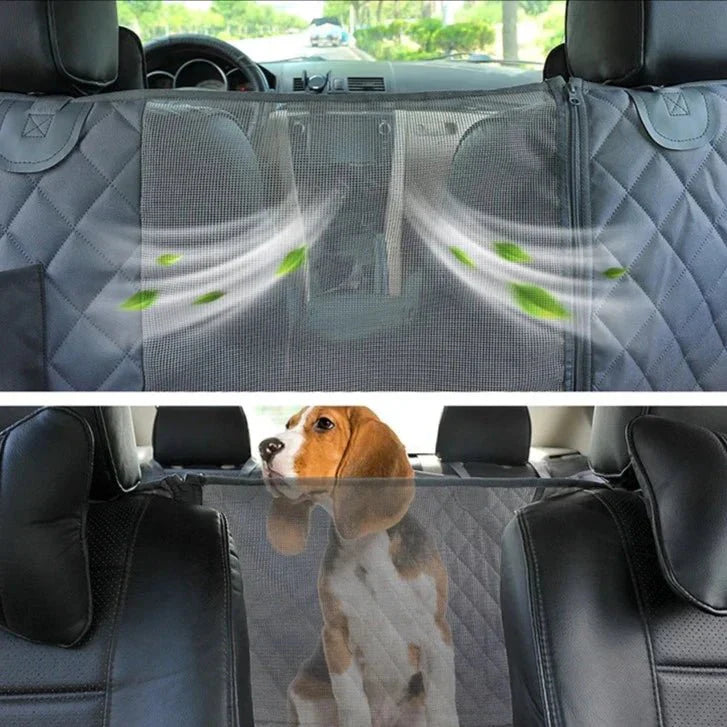 Coprisedile posteriore per auto per cani Nero - Protezione Sicurezza - Oxford - - achterbankhoes auto bescherming cross-from-pantino-8972970099034 dieren honden honden auto huisdieren New-google oxford pets veiligheid - Concept Palermo