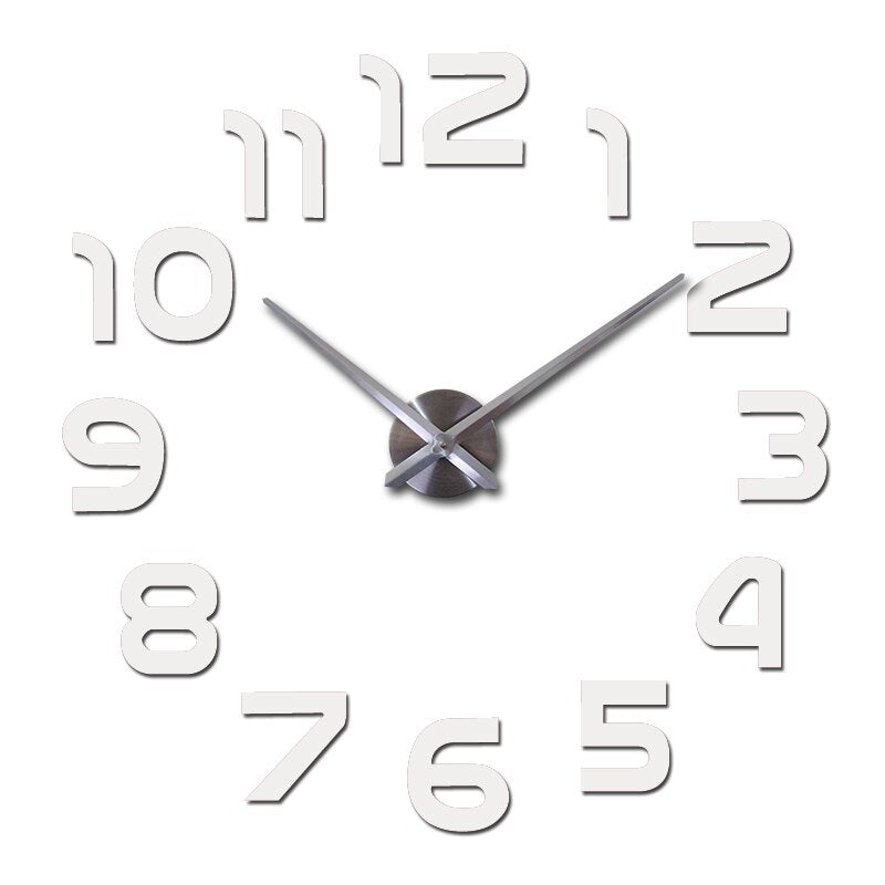 Grande orologio da parete in acrilico 3D Modern Time Display - Aggiunge un design e profondità al tuo spazio Uomo - Bianco - acrilico aggiunge design display home & garden modern orologio orologio parete wall clocks - Concept Palermo