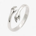 Anillo abrazo para mujer en plata 925 ajustable - Idea de regalo para ella