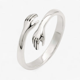 Anello Abbraccio Donna in Argento 925 Regolabile - Idea Regalo per Lei - Argento - abbraccio anello anello abbraccio donna jewelry Linen Ring Women women ring - Concept Palermo
