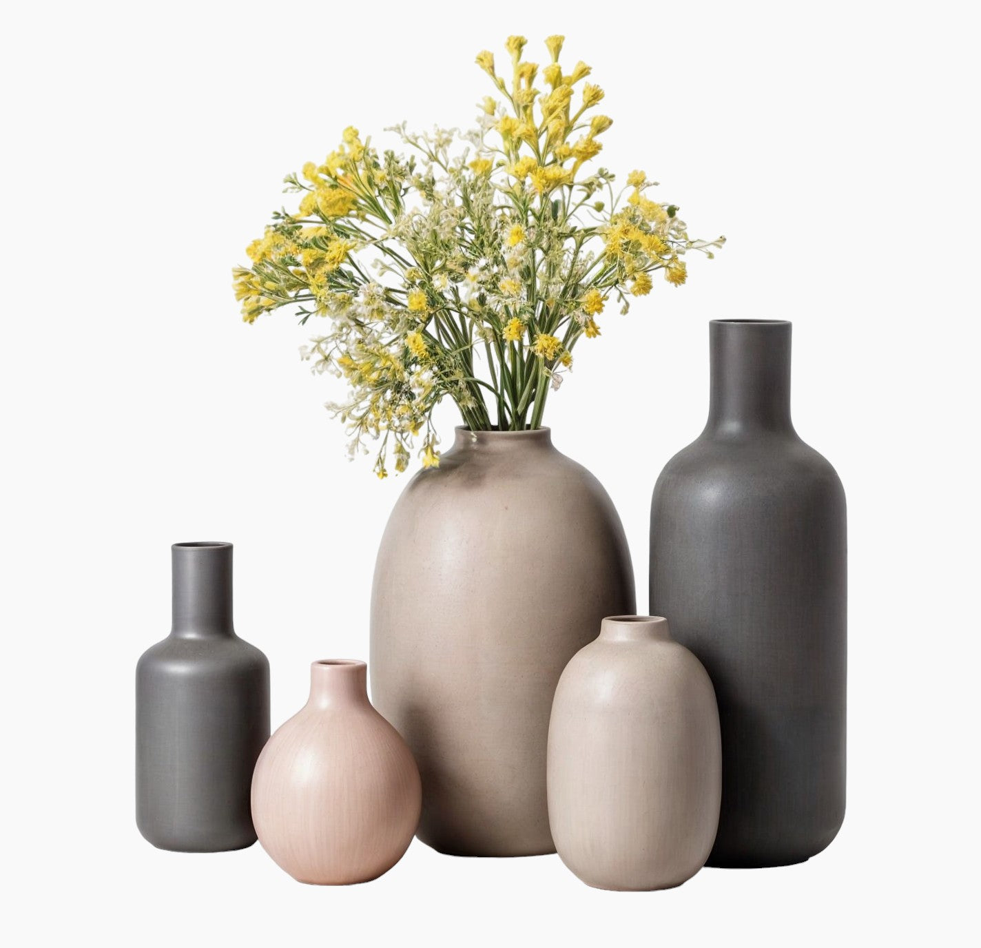 Collezione di Vasi in Ceramica Multi-Colore con Design Minimalista - - ceramica Ceramics collezione collezione vasi colore Decor design home & garden Kitchen minimalista multi Vases - Concept Palermo