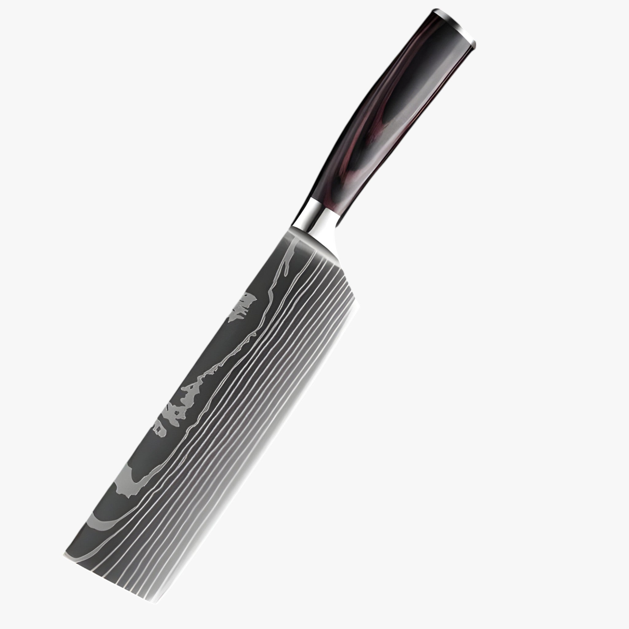 Set 8 Coltelli da Cucina Giapponesi Calla in Acciaio Damasco, Affilatissimi per Chef Professionisti - ELETTRICO DA 7" - calla coltelli cucina damasco damascus pattern giapponesi high-quality knife home & garden Japanese knife kitchen knife set Kitchen Knives knife set knives motivo - Concept Palermo