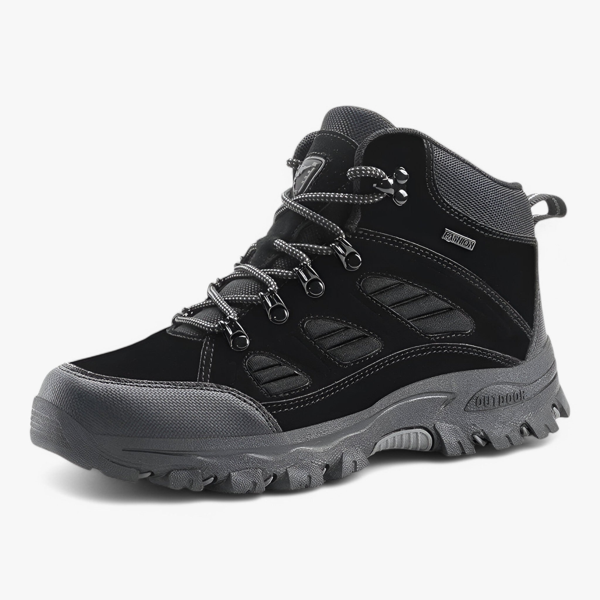 Scarpe da trekking con suola esterna antiscivolo Pelle Uomo - Nero - antiscivolo esterna hiking boots hiking shoes pelle scarpe scarpe trekking shoes suola trekking - Concept Palermo