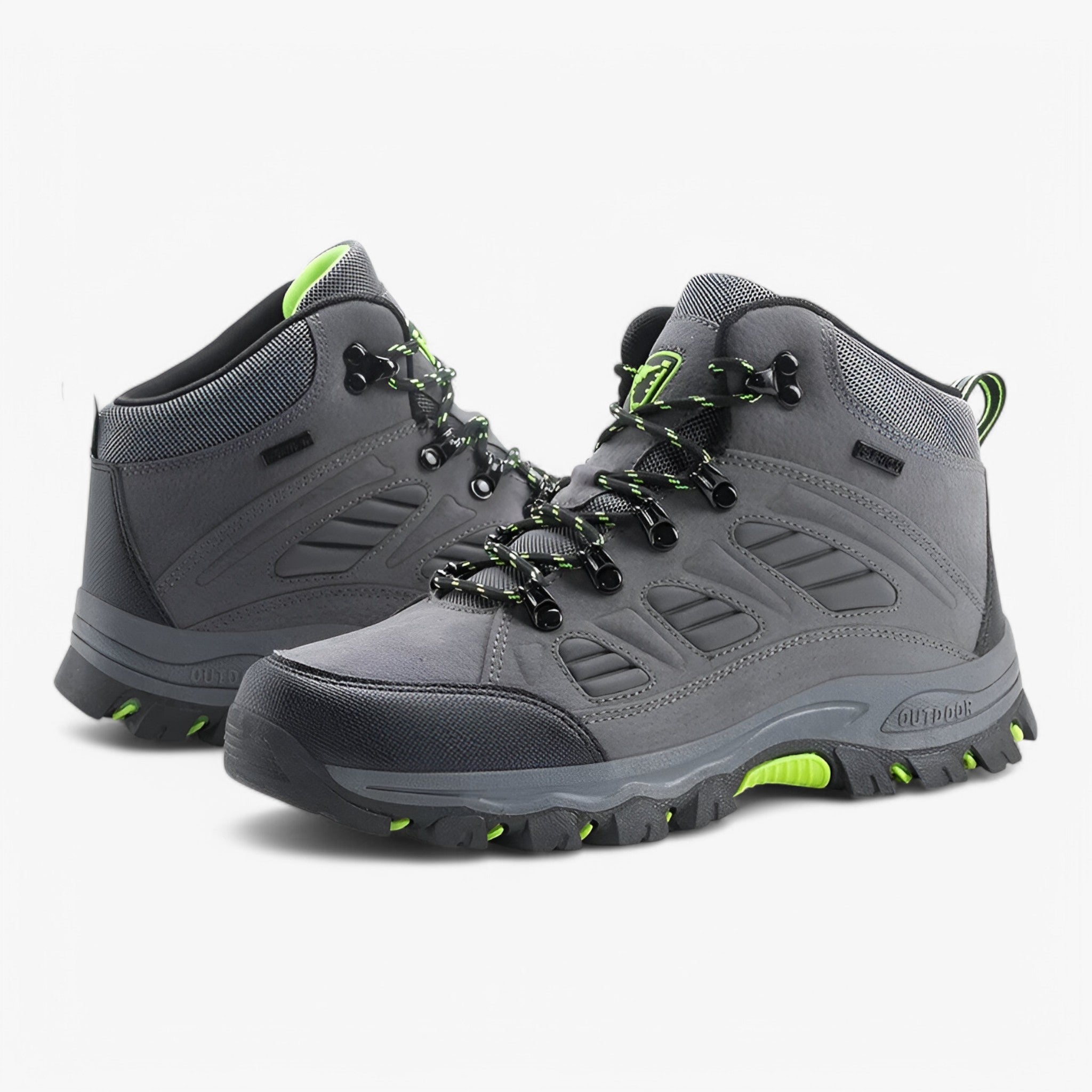 Scarpe da trekking con suola esterna antiscivolo Pelle Uomo - Grigio 2 - antiscivolo esterna hiking boots hiking shoes pelle scarpe scarpe trekking shoes suola trekking - Concept Palermo