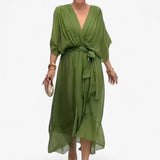 Dames lange elegante chiffon jurk voor ceremonie, avond, zomerfeest - diverse kleuren