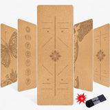 Natuurlijke kurken yogamat, antislip voor pilates en fitness, ecologisch