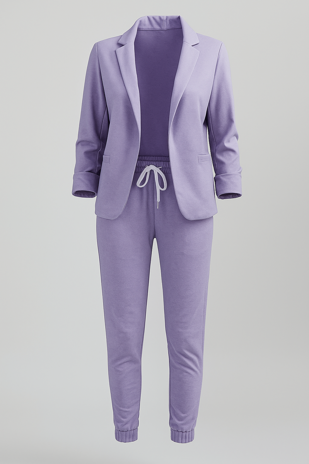 Completo Blazer e Pantaloni Jogger Elegante da Donna - Lilla - amelie | set da donna blazer con pantaloni jogger - € blazer donna donna blazer fashion jogger pantaloni Pants women set blazer women - Concept Palermo