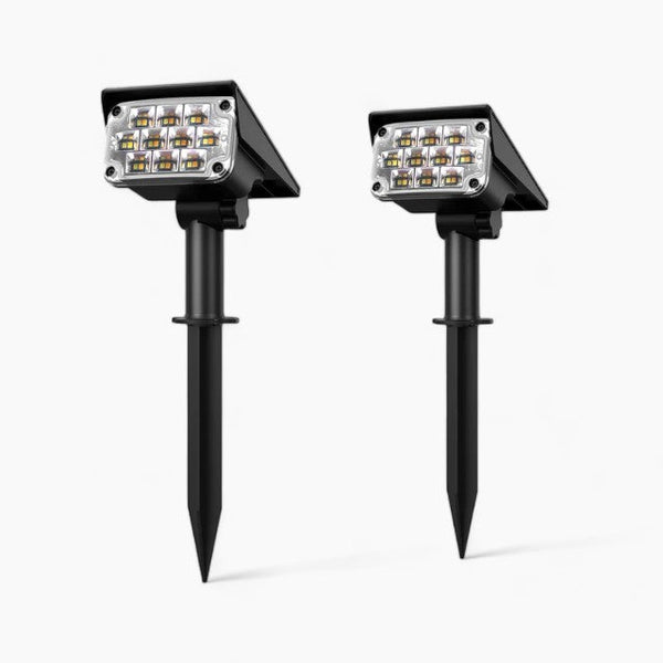 Faretto da Giardino LED Solare senza Fili di Lusso per un'Atmosfera Magica all'Aperto - 2 lampade - aperto atmosfera faretto faretto giardino fili giardino home & garden magica Outdoor lamps Solar lamps Unisex Wireless lamps - Concept Palermo