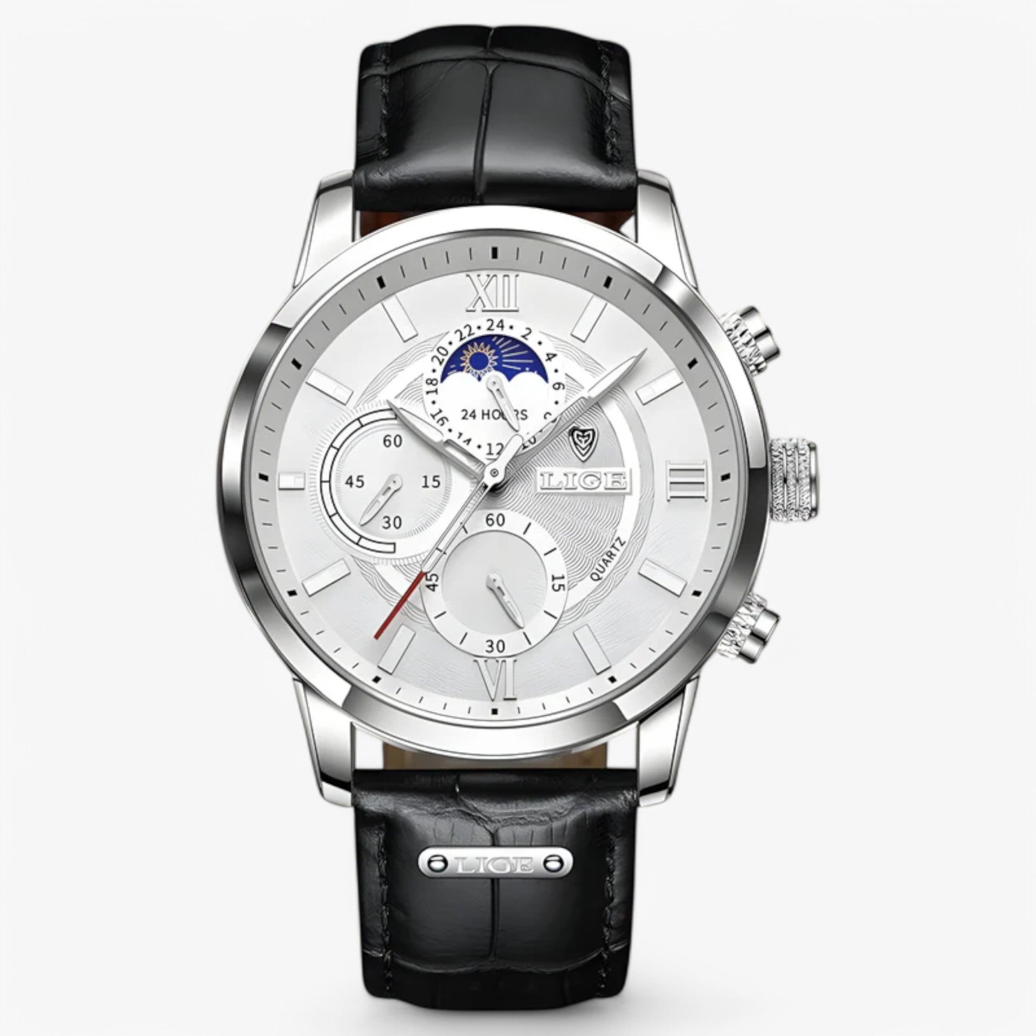 Orologio da uomo, raffinato, elegante e funzionale - Bianco argento - funzionale Hot item-tag Men's Watch Old (Google) old_google orologio orologio uomo raffinato uomo watches - Concept Palermo