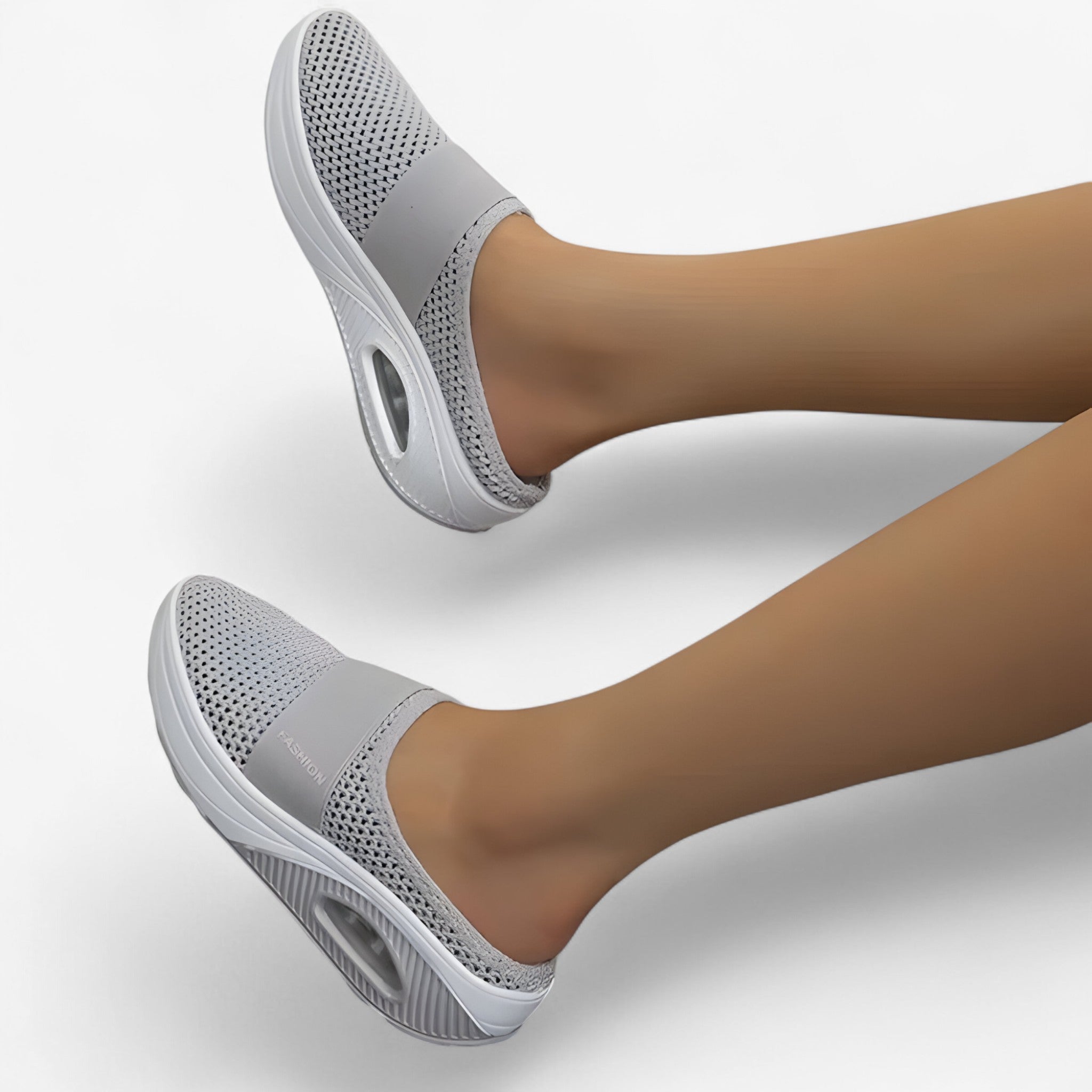 Scarpe Uomo Traspiranti e Comode per Camminata Sportiva Grigie in Mesh - Grigio - comode scarpe scarpe comode shoes shoes for women Shoes women traspiranti WOMENS SHOES - Concept Palermo