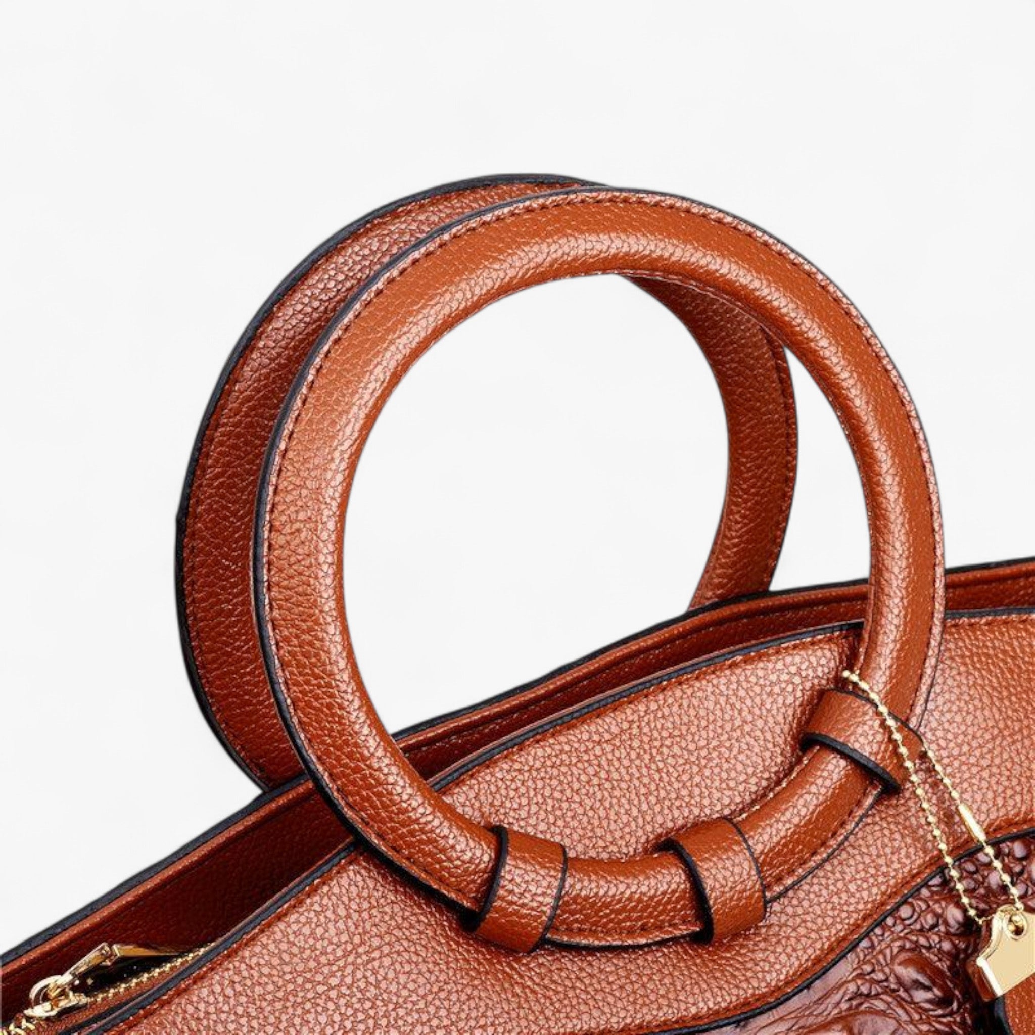 Borsa Donna LuxeCroco™ Nera Effetto Coccodrillo in Ecopelle con Tracolla Regolabile - - Bags borse donna handbags luxecroco Women's handbags - Concept Palermo