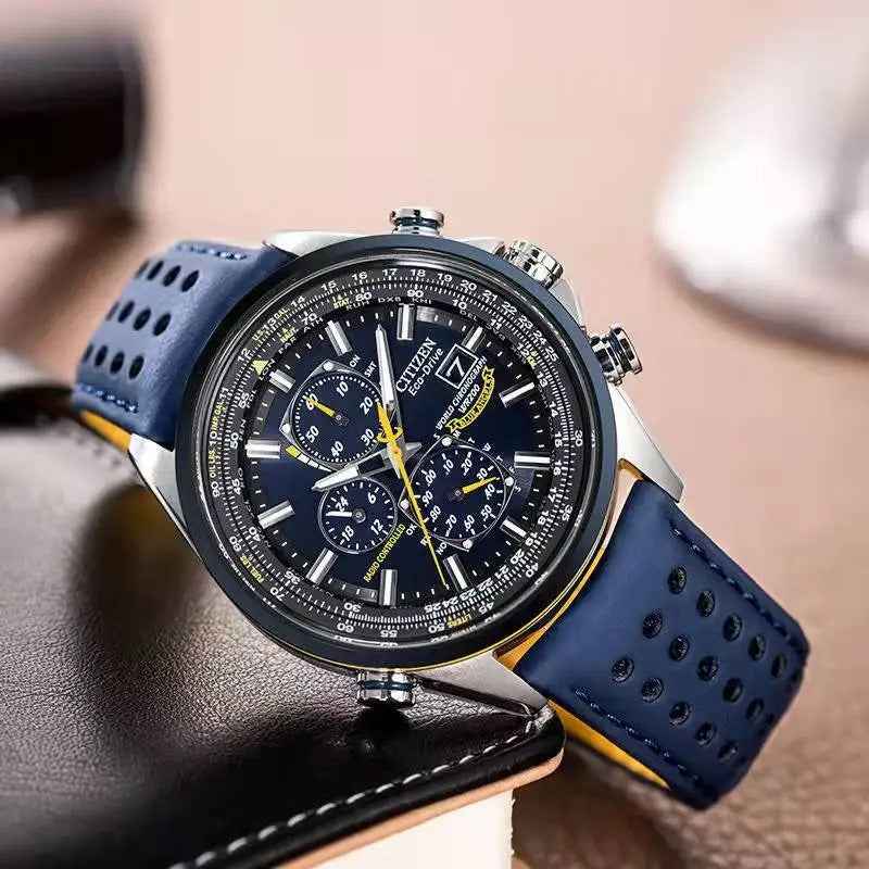 Orologio cronografo da uomo MultiSteel, cinturino in pelle, elegante e preciso - - chronographe cross-from-marche-lino-15830596813149 cuir montre multisteel multisteel montre New-google overig - Concept Palermo