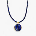 Collar Ronda en lapislázuli curativo MidnightMoon azul lana