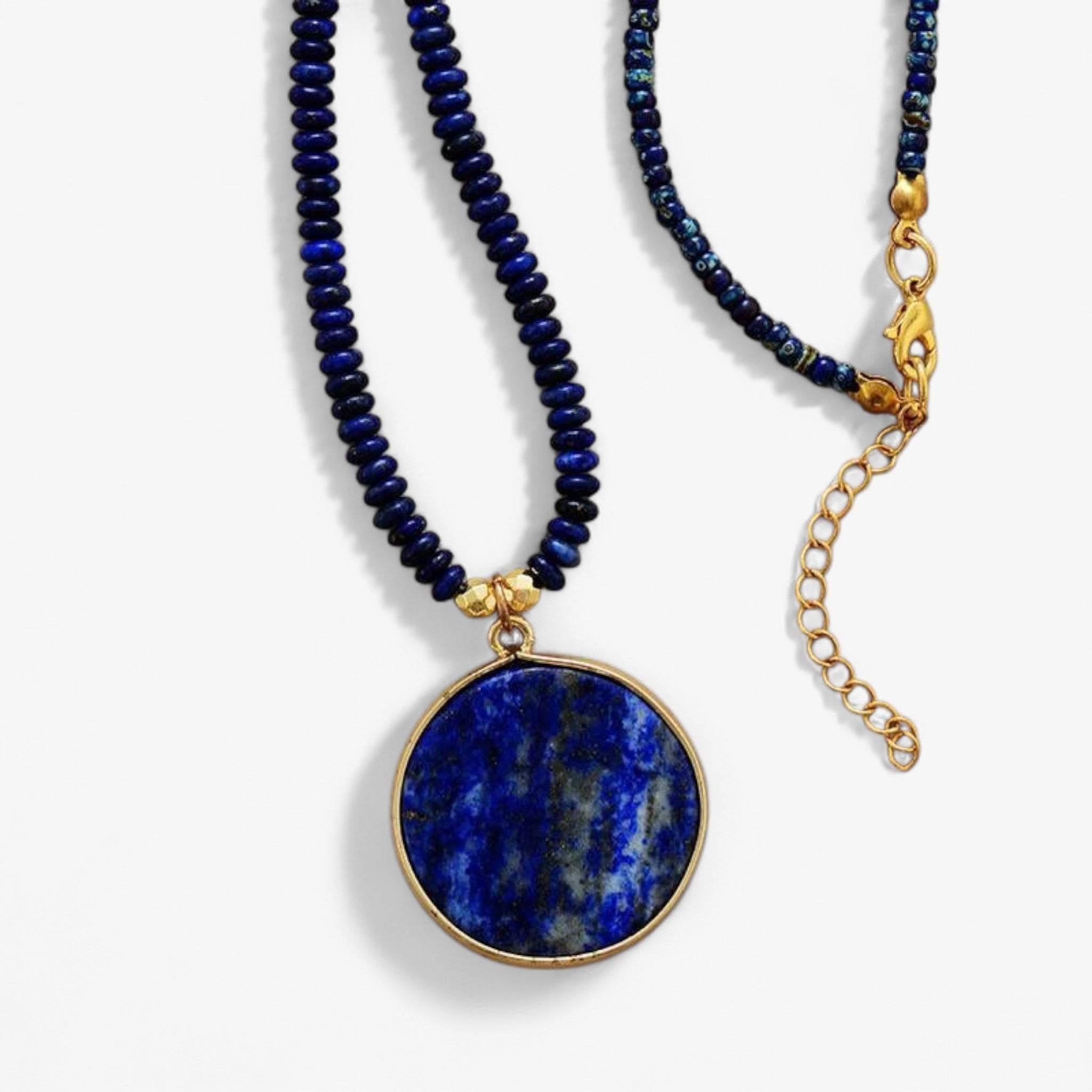 Collana Ronda in Lapislazzuli Curativo MidnightMoon Blu Lana - - collana collana ronda curativo jewelry lana lapislazzuli midnightmoon necklace NECKLACES Necklaces for Women ronda - Concept Palermo