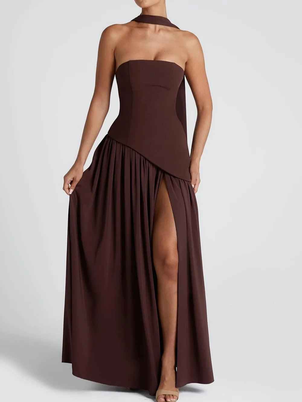 Robe longue fluide fendue femme - Élégante, confortable, sans bretelles avec ruban - - 202505 BEST202507 BEST202509 bretelles Casual Dresses cross-from-marche-lino-15834377748829 Dresses détail femme fente latérale Maxi Dresses New-google Party Dresses robe robe femme ruban SALE Vacation Dresses Wedding Guest Dresses WHZ XH25 - Concept Palermo