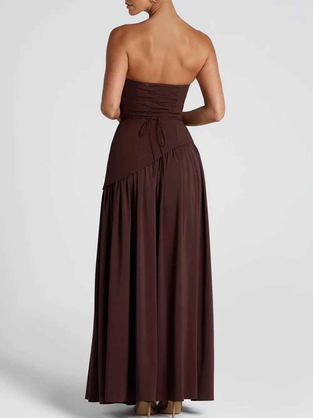 Robe longue fluide fendue femme - Élégante, confortable, sans bretelles avec ruban - - 202505 BEST202507 BEST202509 bretelles Casual Dresses cross-from-marche-lino-15834377748829 Dresses détail femme fente latérale Maxi Dresses New-google Party Dresses robe robe femme ruban SALE Vacation Dresses Wedding Guest Dresses WHZ XH25 - Concept Palermo