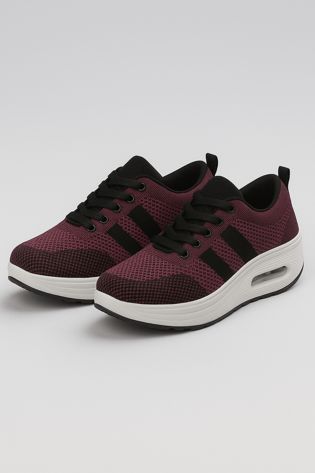Scarpe sportive da donna con tacco a blocco e mesh traspirante - Lilla - blocco donna mesh scarpe scarpe sportive schoenen shoes sport sportive tacco - Concept Palermo