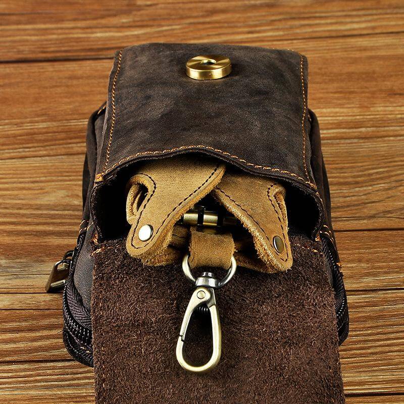 Borsa Uomo Nera in Vera Pelle con Tracolla Regolabile, Ideale per Lavoro e Tempo Libero - - Bags borsa borsa uomo mens wallet pelle uomo vera wallets - Concept Palermo
