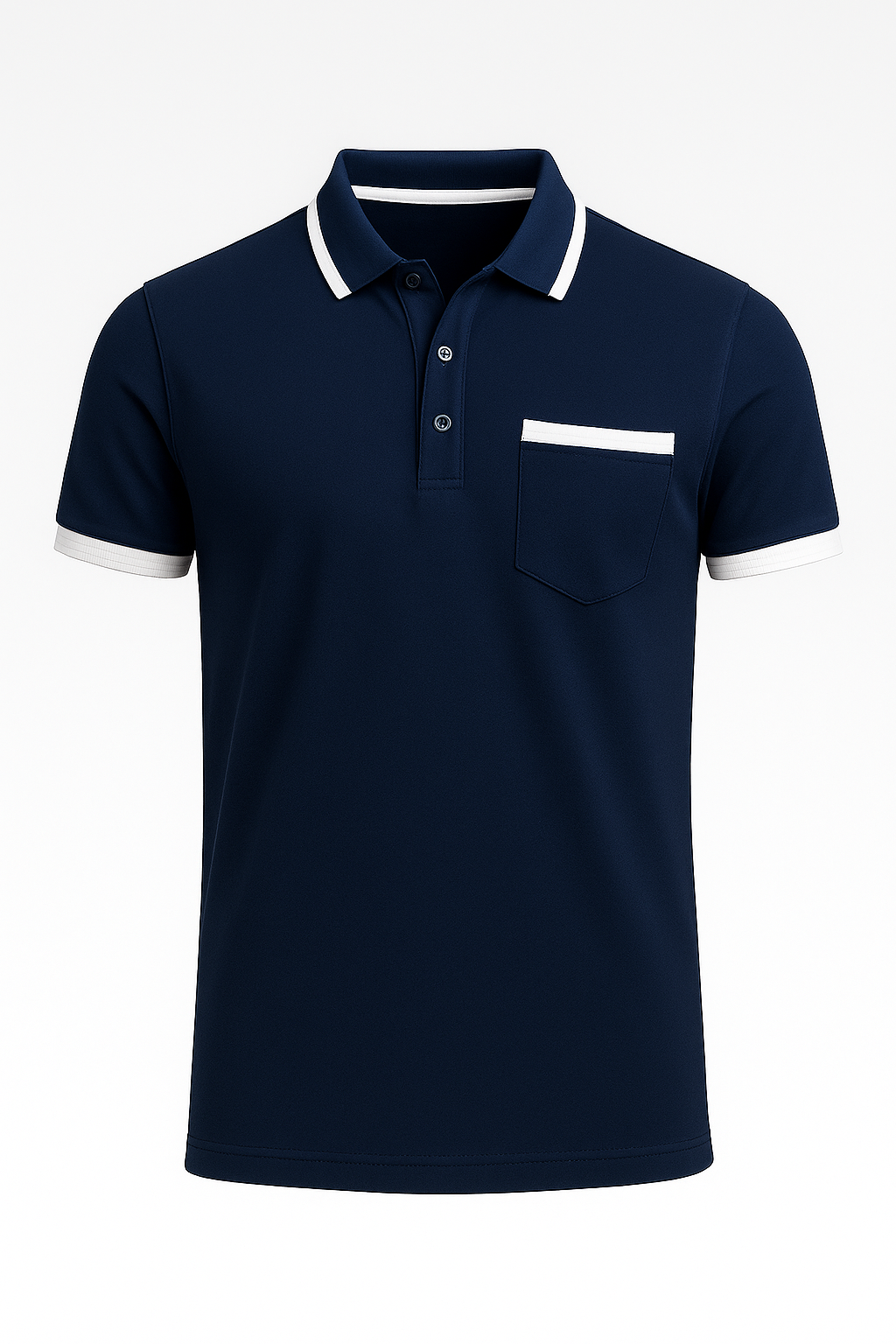 Polo da uomo con dettagli a contrasto - Blu scuro - contrasto dettagli men men's top clothes polo polo uomo uomo - Concept Palermo