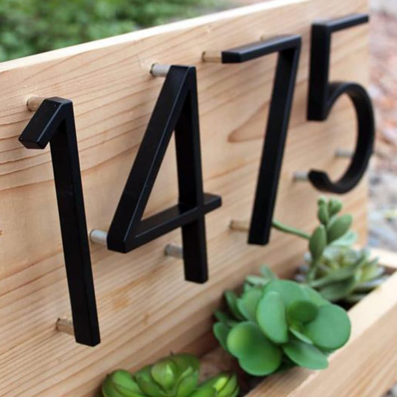 Numeri Civici Neri Moderni in Alluminio per Esterno - - civici home home & garden neri numeri numeri civici - Concept Palermo