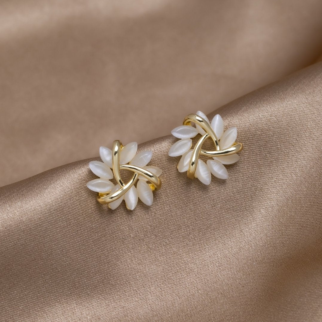Orecchini Uomo in Oro con Opale Naturale - Eleganti e Moderni - - earrings GLAMOROUS jewelry opale orecchini orecchini opale Specialoccasionjewelry uomo - Concept Palermo