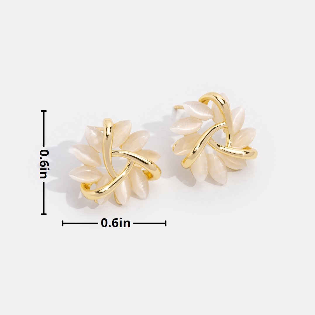 Orecchini Uomo in Oro con Opale Naturale - Eleganti e Moderni - - earrings GLAMOROUS jewelry opale orecchini orecchini opale Specialoccasionjewelry uomo - Concept Palermo
