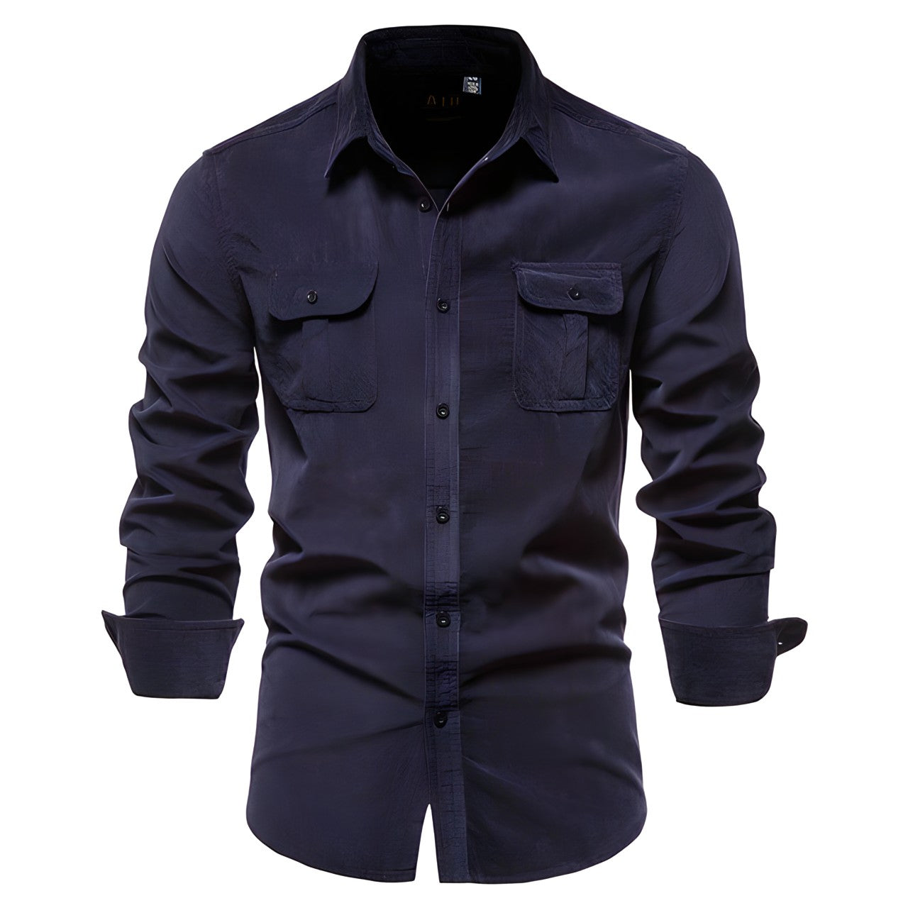 Camicia Uomo Maniche Lunghe - Tasche Petto, Stile Versatile