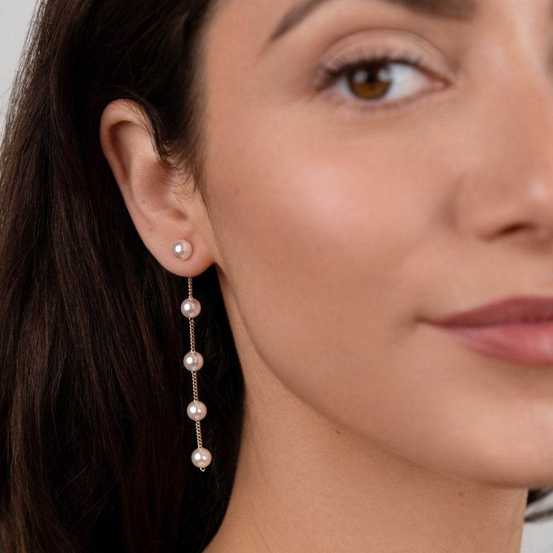 Orecchini a goccia di perla Uomo - - earrings GLAMOROUS goccia Gold HYPOALLERGENIC jewelry orecchini orecchini goccia Pearl perla uomo - Concept Palermo