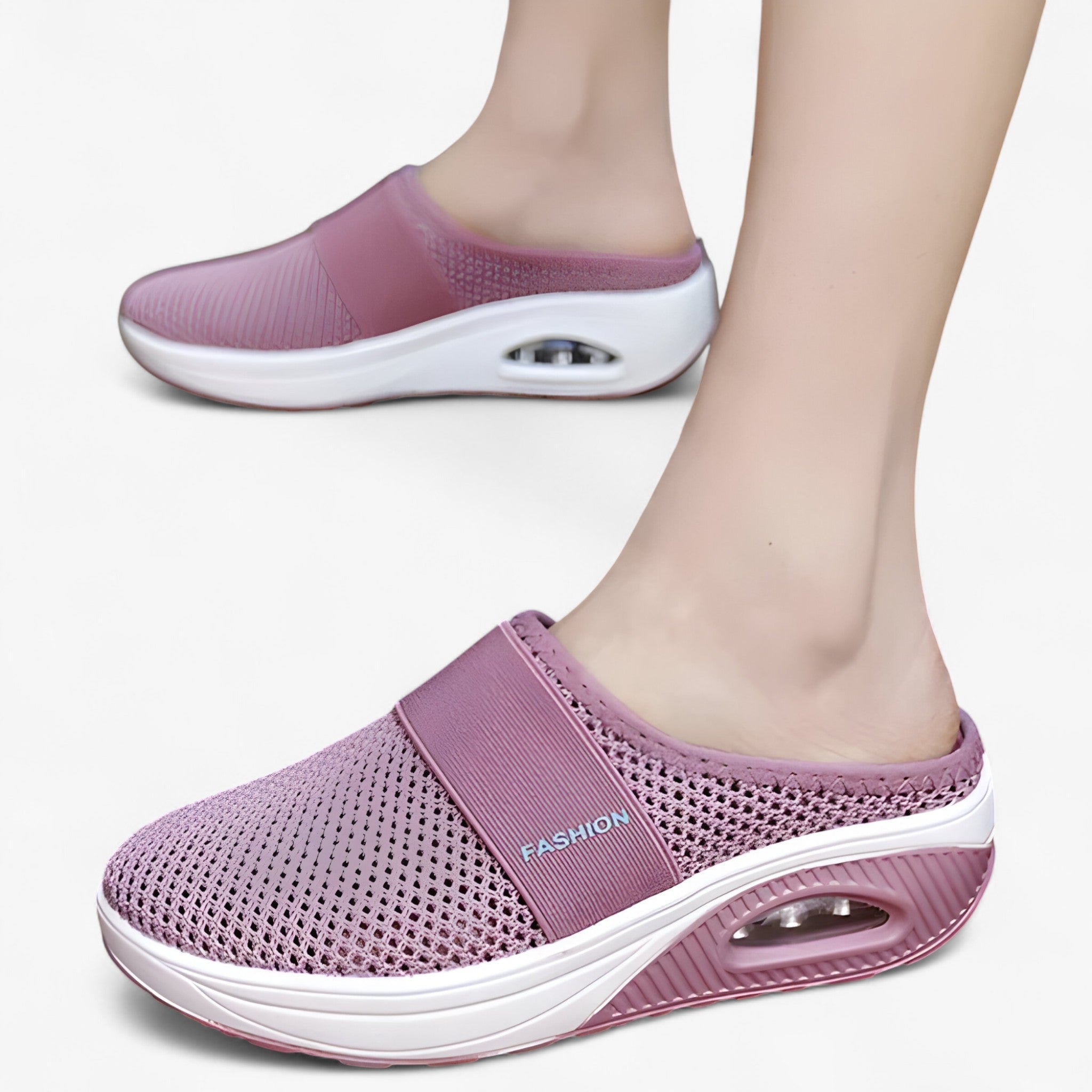Scarpe Uomo Traspiranti e Comode per Camminata Sportiva Grigie in Mesh - Rosa - comode scarpe scarpe comode shoes shoes for women Shoes women traspiranti WOMENS SHOES - Concept Palermo