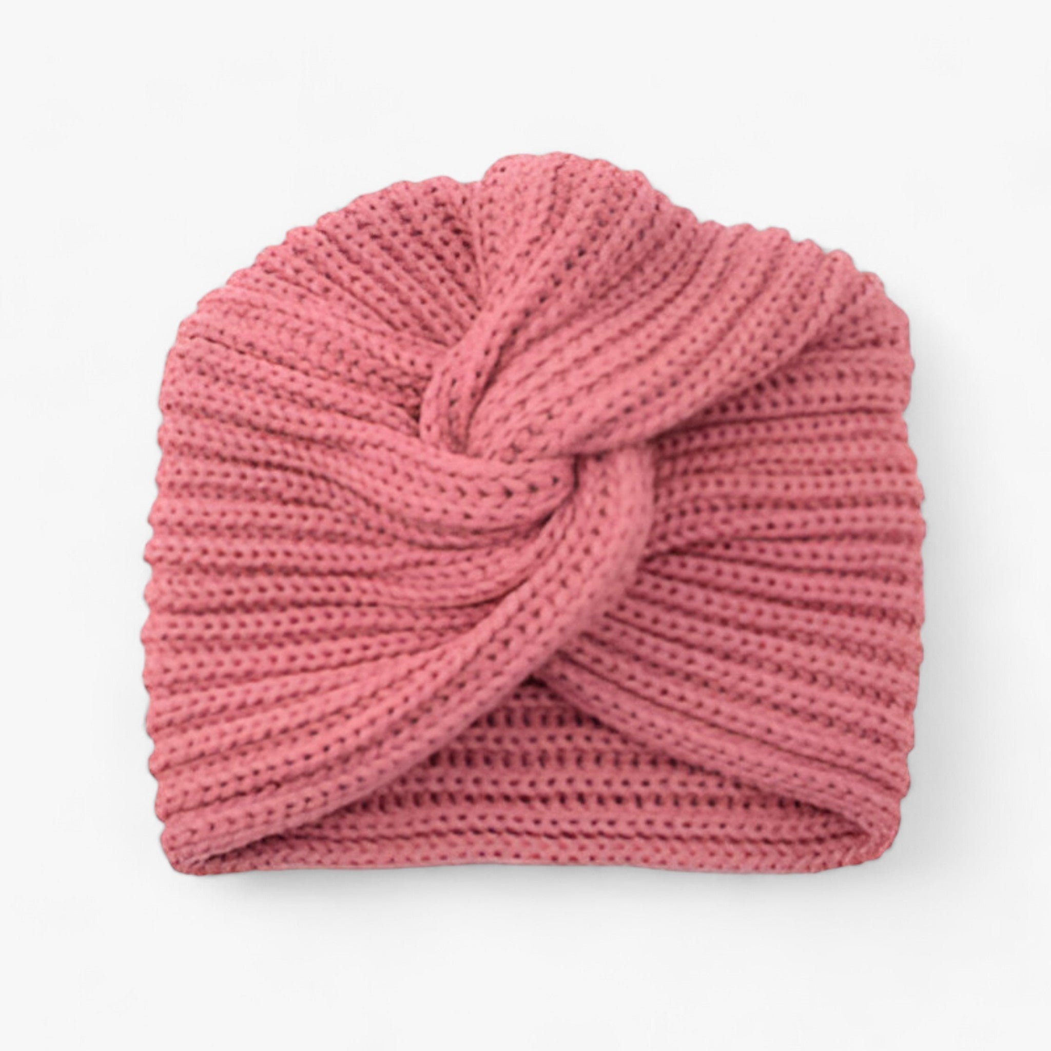 Turbante in maglia per donna - Comfort in cashmere Lana - Rosa - bucket hats cashmere comfort donna hat lana maglia Sun Hats turbans turbante turbante maglia - Concept Palermo