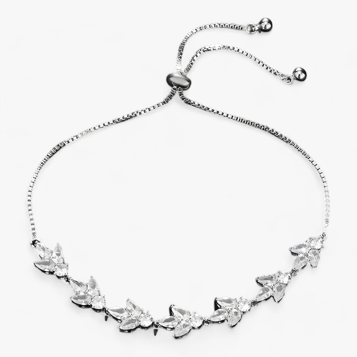 Bracciale charm con motivo di fiori in zirconia Donna - - All Compatible B2136 Box-with-tongue bracciale bracciale charm BRACELETS Chain & Link Bracelets charm Copper cubic zirconia donna fashion fiori jewelry Mainland China Mood Tracker motivo plant Prong Setting Snake Chain TRENDY Women Zhejiang zirconia - Concept Palermo