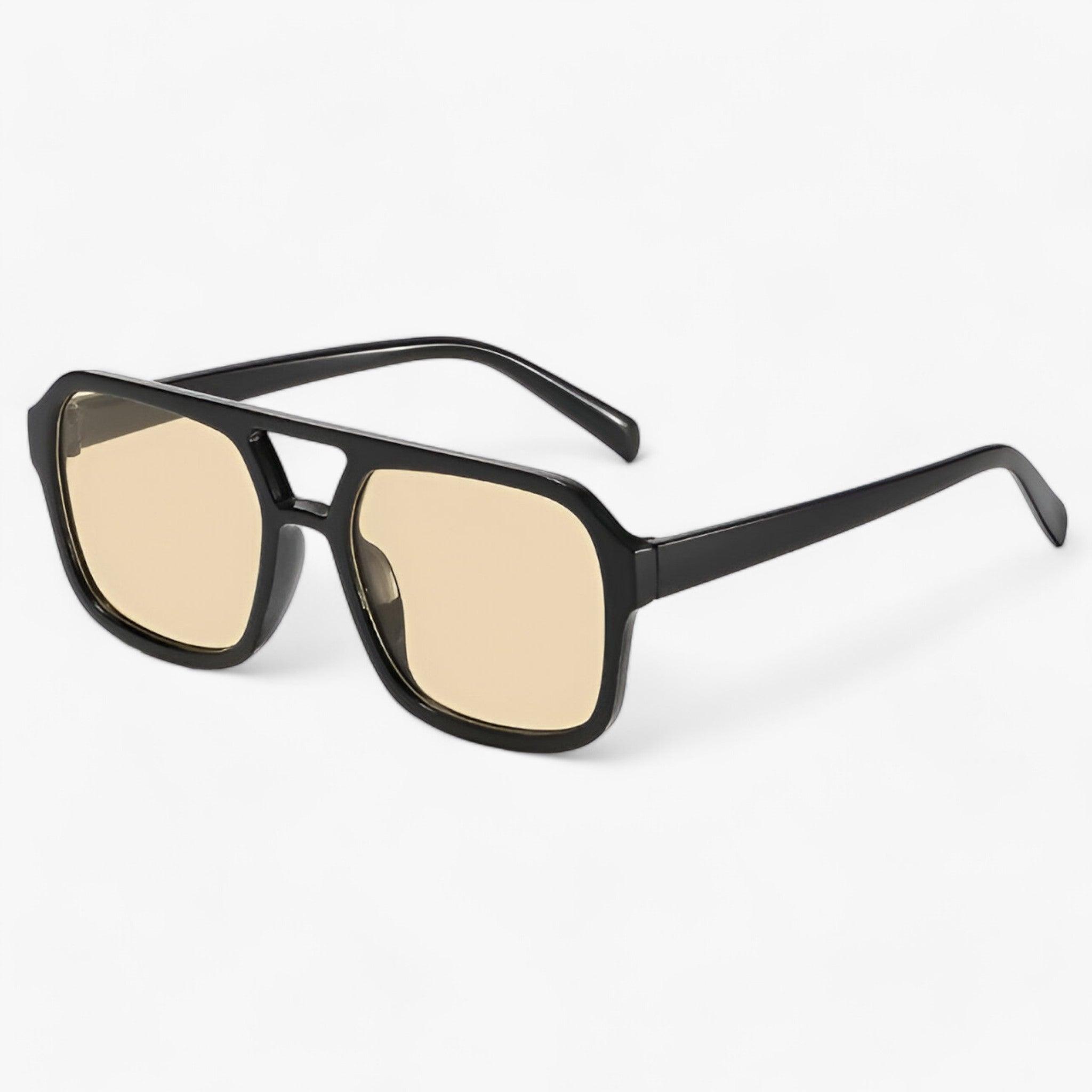 Occhiali da Sole Quadrati Unisex Vintage Retrò Protezione UV400 per Uomo e Donna - Caffè - Acrylic ADULT DLIDW EYEWEAR Mainland China occasioni occhi occhiali occhiali sole Polycarbonate protezione quadrati sole SQUARE sunglasses UV400 WOMEN - Concept Palermo