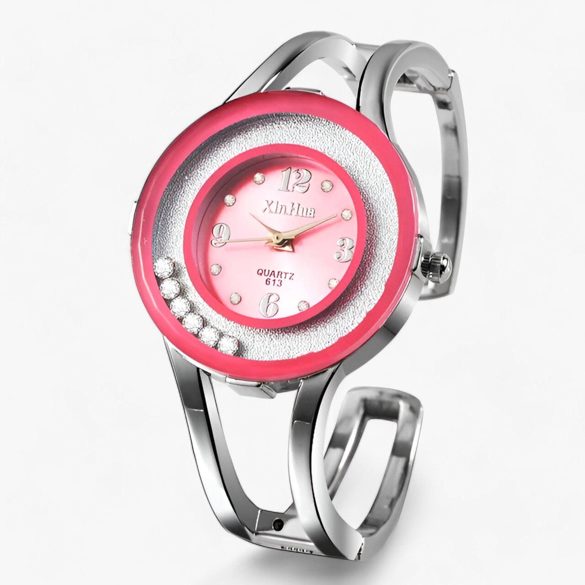 Orologio Bangle Modaiolo Stile per Donne - Rosa - bangle donne modaiolo orologio orologio bangle stile watches wistwatches - Concept Palermo