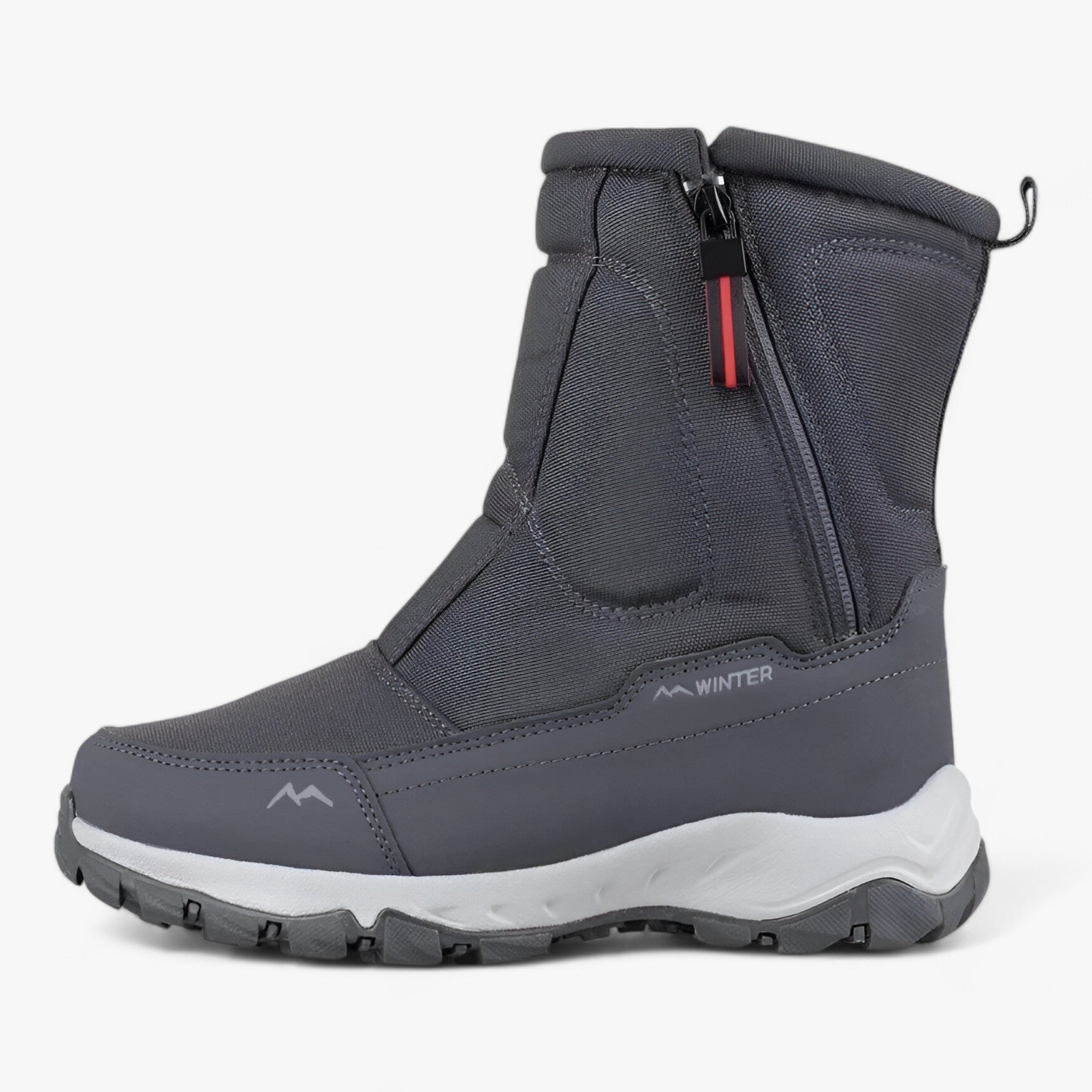 Stivali invernali da uomo con gambo di media lunghezza - Morbido calore per le giornate di neve - Grigio scuro - BOOTS Boots men calore gambo giornate invernali lunghezza media neve Rainboots shoes - Concept Palermo