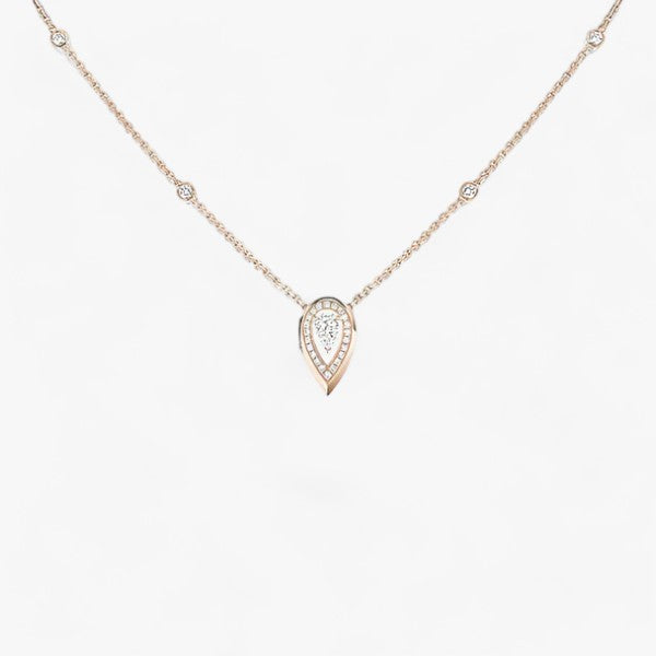 Collana con gocce d'acqua brillanti - Eleganza in ogni goccia Lana - Oro rosa - 3.1g 925 acqua brillanti Classic collana collana gocce eleganza Fine GDTC gocce goccia jewelry Mainland China PENDANTS silver Sterling Water Drop YES Zircon - Concept Palermo