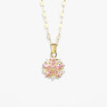 Collar Sakura Romance - Delicado y femenino en rosa claro Acero