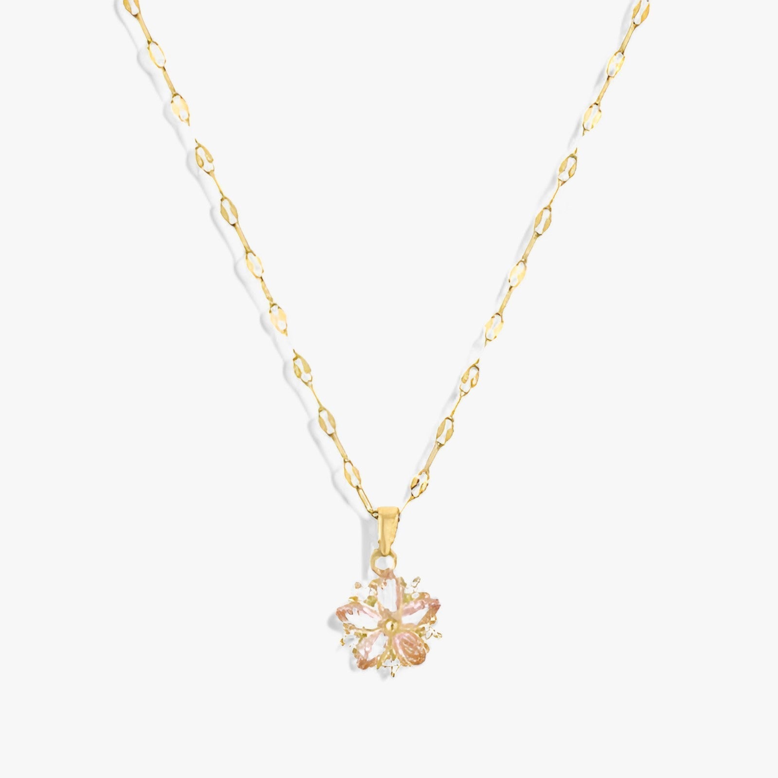Collana Sakura Romance - Delicata e Femminile in Rosa Chiaro Acciaio - - 8011 acciaio Anniversary chiaro collana collana sakura cubic zirconia Cute/Romantic delicata fashion femminile jewelry Link Chain Mainland China Marisa NECKLACES Pendant Necklaces romance Stainless Steel Women Zhejiang - Concept Palermo