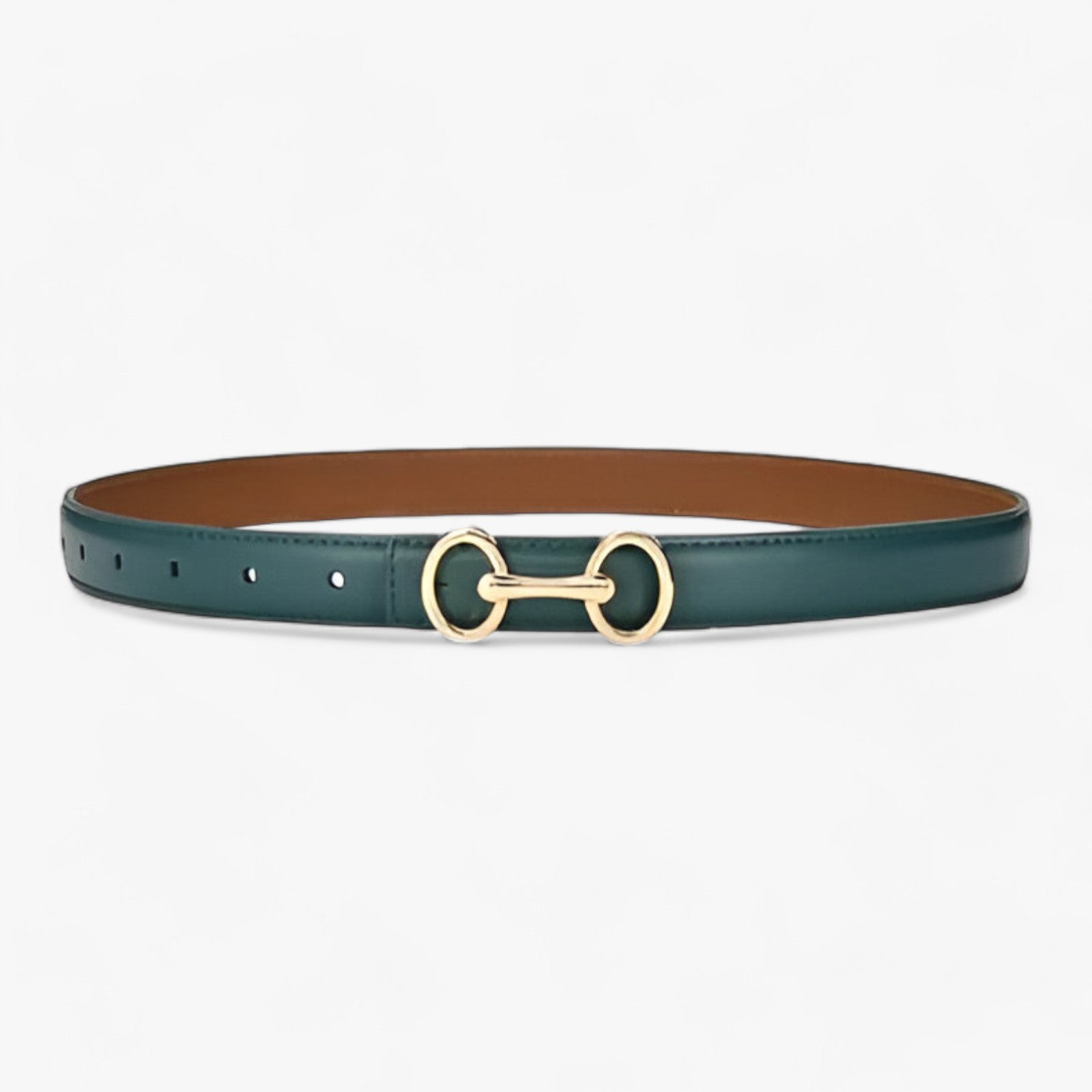 Cintura Donna in Vera Pelle Nera/Marrone – Elegante, Versatile per Ogni Occasione - Verde - 2.4cm ADULT Belts cintura cintura pelle cowskin donna fashion Mainland China occasione ogni pelle Solid versatile WOMEN women's belt Zhejiang - Concept Palermo