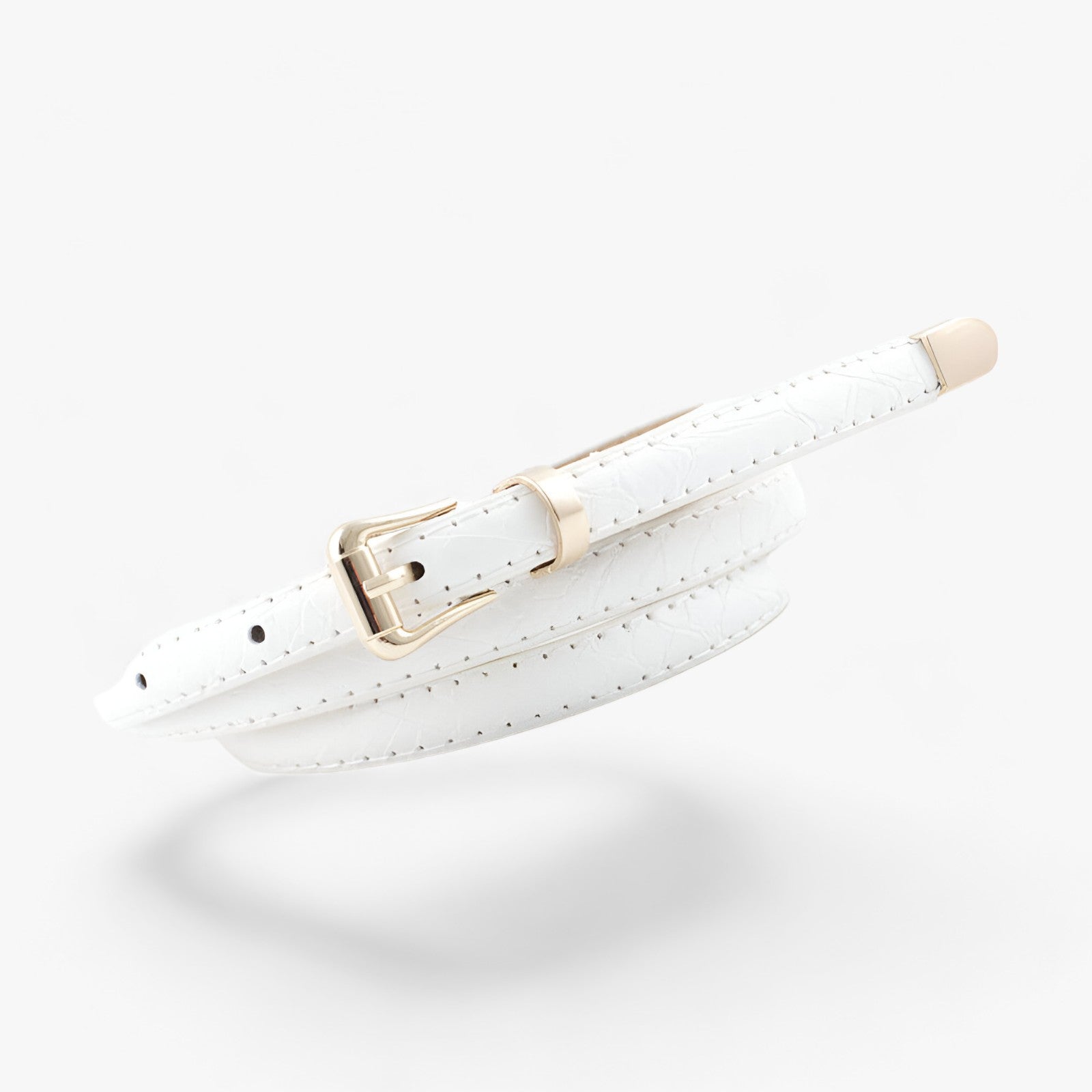 Cintura da donna in motivo serpente – Stilosa e alla moda - Bianco - 1.1cm ADULT alla Alloy Belts Casual cintura cintura donna donna Home Mainland China moda motivo Party PU serpente Solid stilosa Wholesale WOMEN Workplace - Concept Palermo