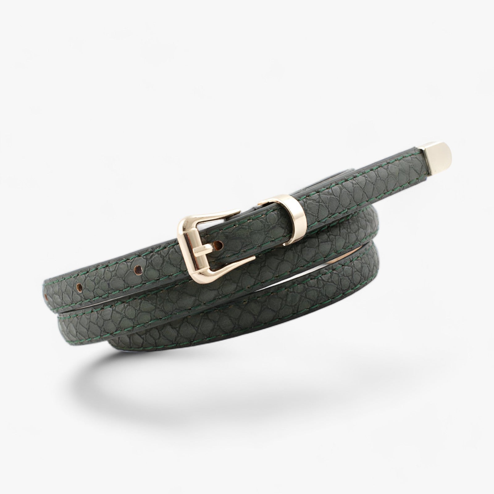 Cintura da donna in motivo serpente – Stilosa e alla moda - Verde - 1.1cm ADULT alla Alloy Belts Casual cintura cintura donna donna Home Mainland China moda motivo Party PU serpente Solid stilosa Wholesale WOMEN Workplace - Concept Palermo