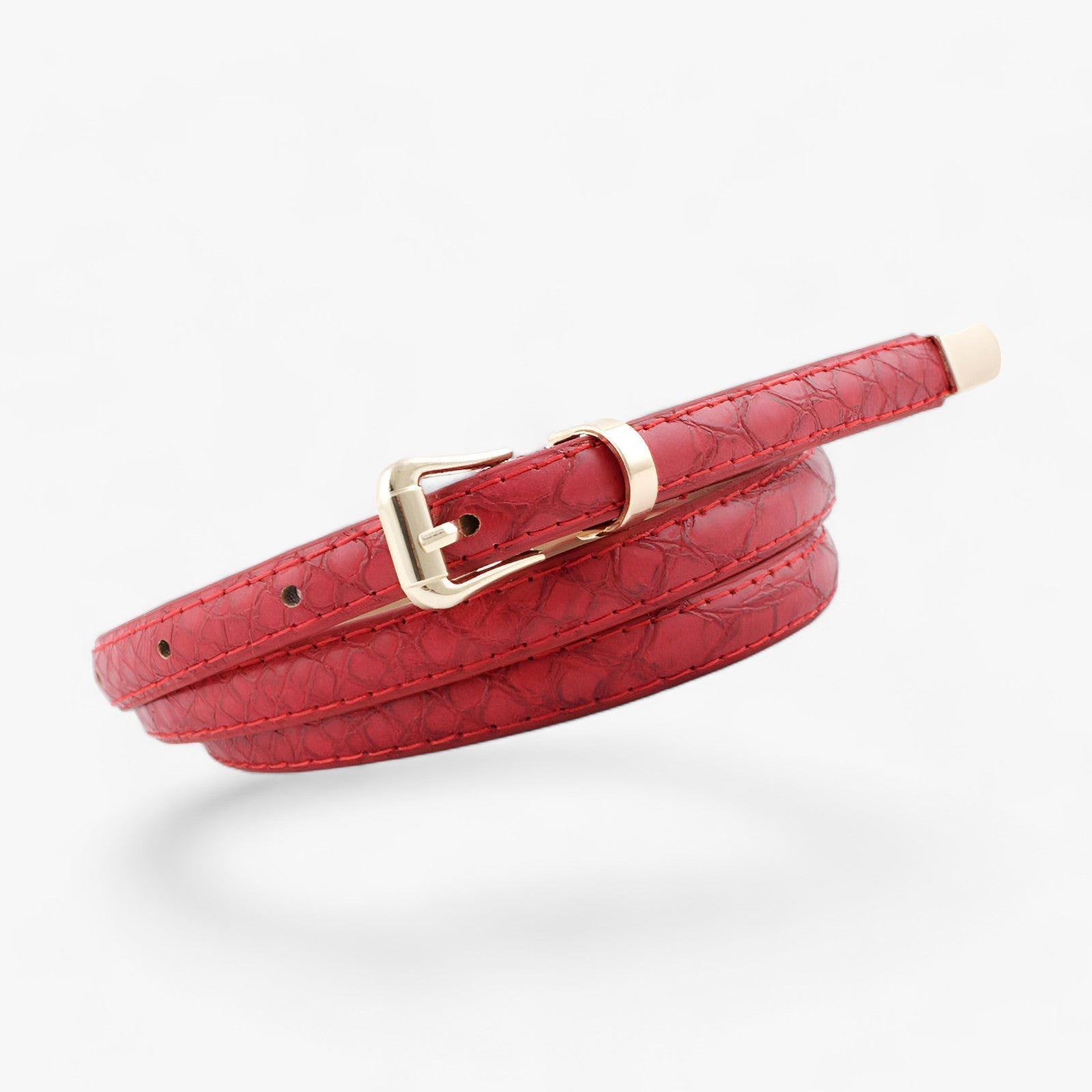Cintura da donna in motivo serpente – Stilosa e alla moda - Rosso - 1.1cm ADULT alla Alloy Belts Casual cintura cintura donna donna Home Mainland China moda motivo Party PU serpente Solid stilosa Wholesale WOMEN Workplace - Concept Palermo