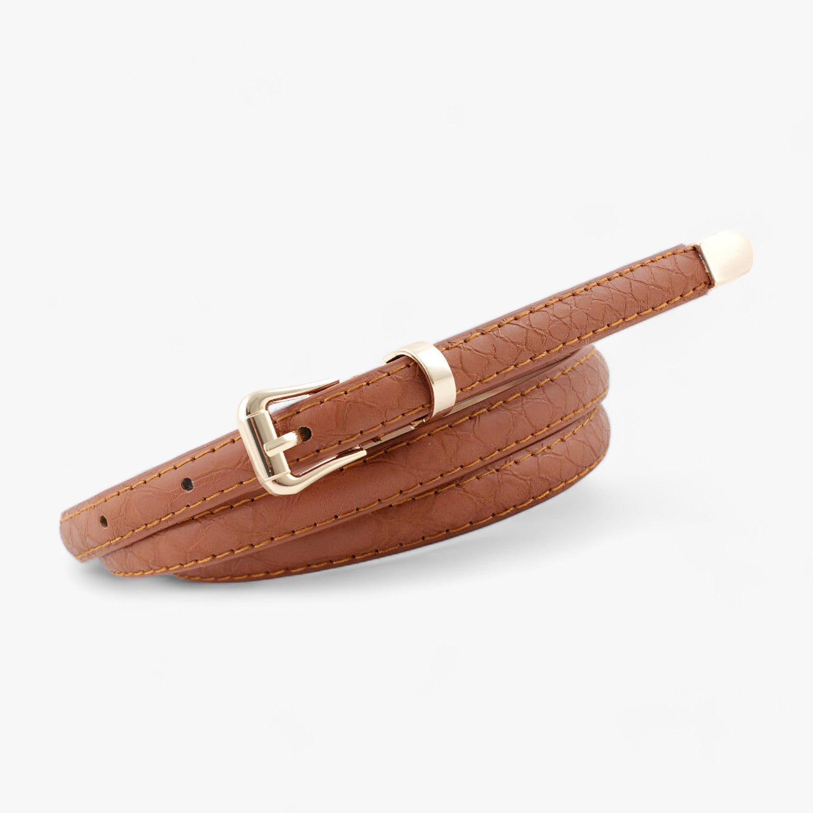 Cintura da donna in motivo serpente – Stilosa e alla moda - Marrone - 1.1cm ADULT alla Alloy Belts Casual cintura cintura donna donna Home Mainland China moda motivo Party PU serpente Solid stilosa Wholesale WOMEN Workplace - Concept Palermo