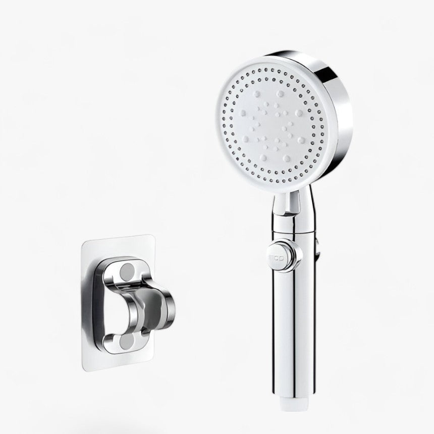Soffione doccia - Docce potenti e personalizzabili Uomo - Stile 1-Supporto argento - ABS Plastic CE docce doccia Fixed Support Type Hand Hold home & garden Mainland China No None personalizzabili potenti Round shower head Single Head soffione soffione doccia uomo Water Saving Shower Heads - Concept Palermo