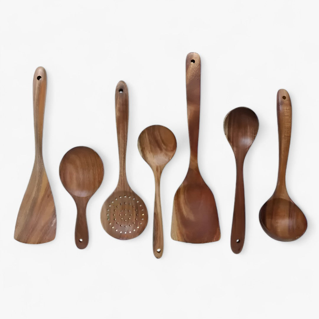 Set di posate da 7 pezzi TeakCraft Migliorate la vostra esperienza culinaria Lino - - culinaria esperienza home & garden lino Mainland China migliorate pezzi posate posate pezzi - Concept Palermo