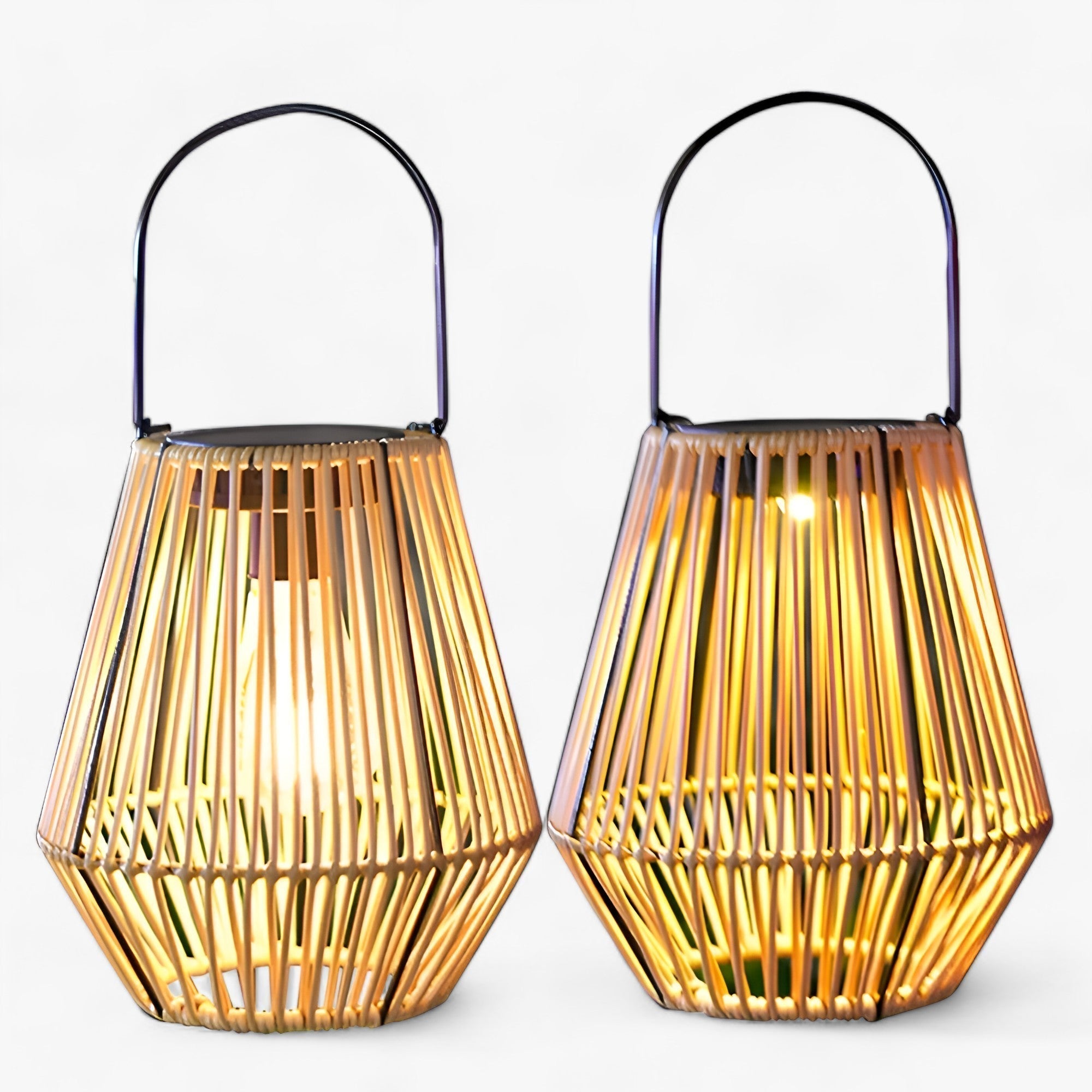 Lampada solare - Per migliorare l'ambiente esterno - - ambiente Bamboo esterno home & garden lampada lampada solare LED bulbs migliorare Modern Style Outdoor Solar Lantern Rattan Bamboo Lamp SOLAR solare - Concept Palermo