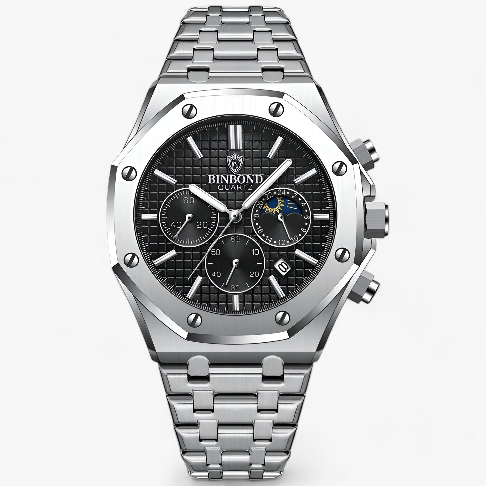 Orologio al Quarzo - Aspetto con Prestazioni Solide - Argento-nero - accessoires aspetto horloges orologio orologio quarzo prestazioni quarzo solide watches - Concept Palermo