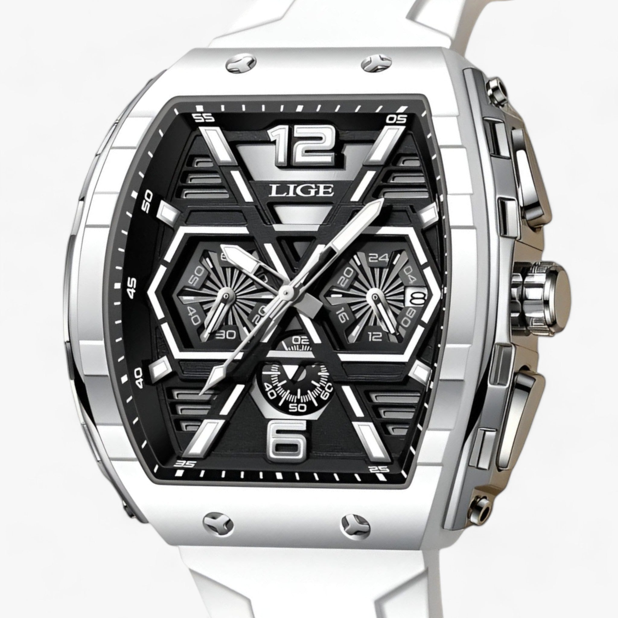 Orologio al Quarzo Esclusivo Resistente all'Acqua - Trasforma il Tuo Aspetto con Precisione Uomo - Bianco - acqua aspetto esclusivo men orologio orologio quarzo precisione quarzo resistente - Concept Palermo